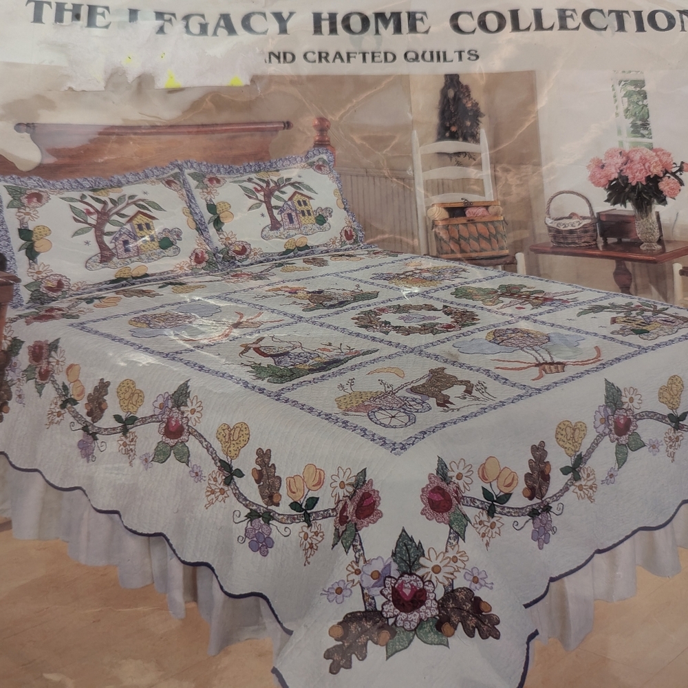 The legacy Home Collection Heirloom Avignon Bedspread Hand Quilted